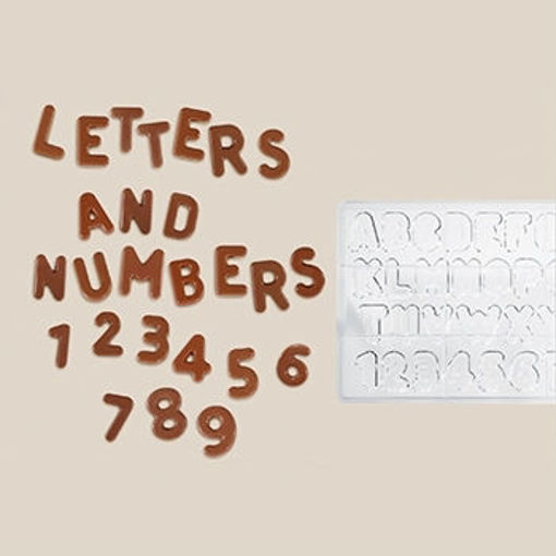 Imagem de Molde policarbonato letras e numeros