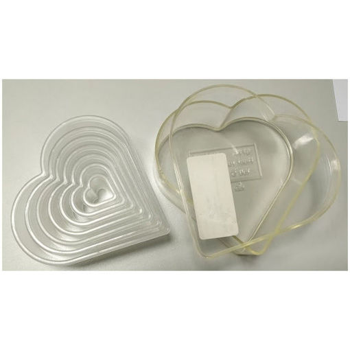 Imagem de Cortador coração  - 7 peças em policarbonato