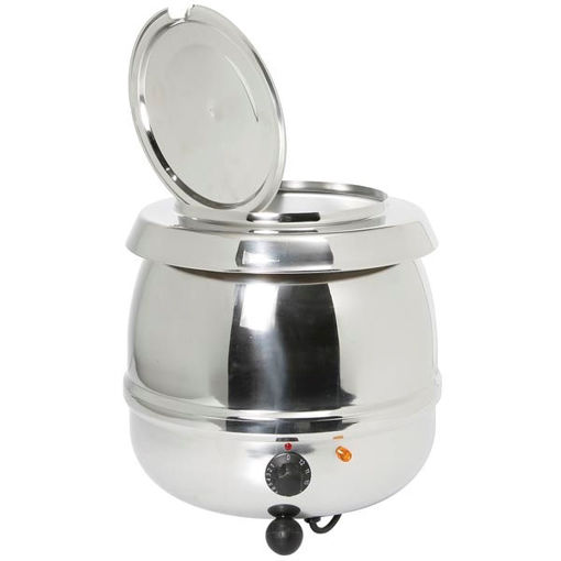 Picture of Electric soup pan with capacity for 10 lt - stainless steel 